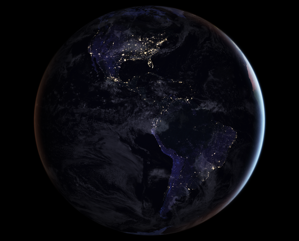 Ночная карта полушария Земли - Sputnik Молдова