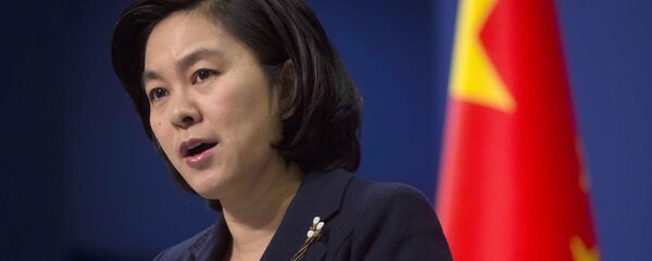 In this Wednesday, January 6, 2016, file photo, Chinese Foreign Ministry spokeswoman Hua Chunying speaks during a briefing at the Chinese Foreign Ministry in Beijing, China. In this Wednesday, January 6, 2016, file photo, Chinese Foreign Ministry spokeswoman Hua Chunying speaks during a briefing at the Chinese Foreign Ministry in Beijing, China. - Sputnik Moldova-România