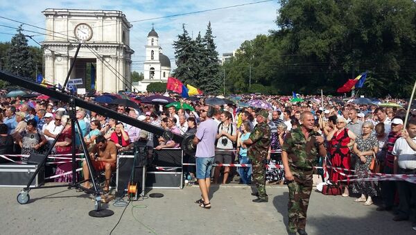 Антиправительственный митинг в центре Кишиневе - Sputnik Moldova