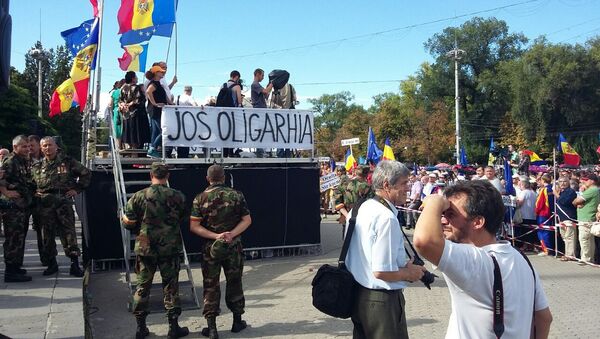 Антиправительственный митинг в центре Кишиневе - Sputnik Moldova