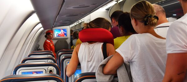 Пассажиры в самолете авиакомпании Аэрофлот - Sputnik Moldova