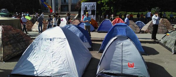 палаточный городок corturi protest - Sputnik Молдова