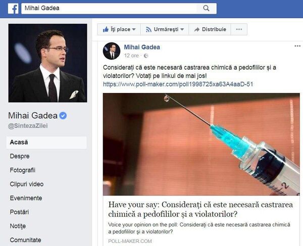Postare Mihai Gâdea, captură ecran Postare Mihai Gâdea, captură ecran - Sputnik Moldova