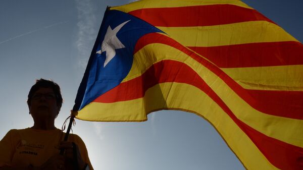 Акции в Барселоне в поддержку референдума о независимости Каталонии - Sputnik Moldova-România