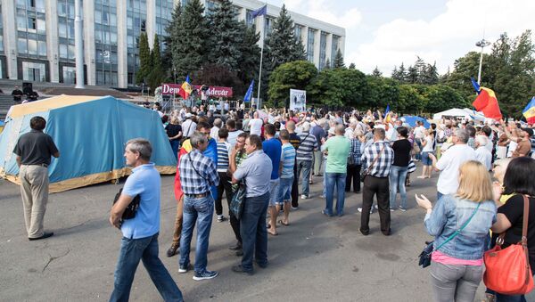 Антиправительственный митинг в центре Кишиневе DA - Sputnik Молдова