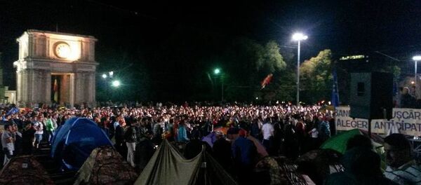 Антиправительственный митинг в центре Кишиневе DA - Sputnik Молдова