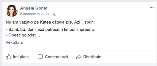 Postarea Angelei Gonța, captură ecran Postarea Angelei Gonța, captură ecran - Sputnik Moldova-România