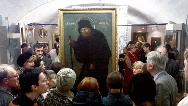 На выставке Преподобный Серафим Саровский в Москве - Sputnik Moldova