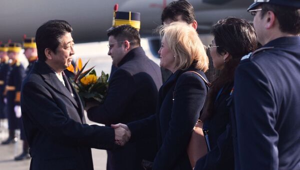 Primirea delegației oficiale și economice din Japonia, condusă de premierul Shinzo Abe - Sputnik Moldova-România