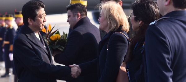 Primirea delegației oficiale și economice din Japonia, condusă de premierul Shinzo Abe - Sputnik Moldova-România