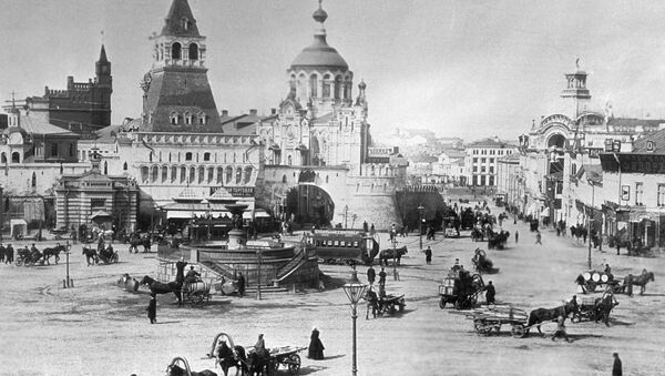 Лубянская площадь в Москве. 1899 год - Sputnik Молдова