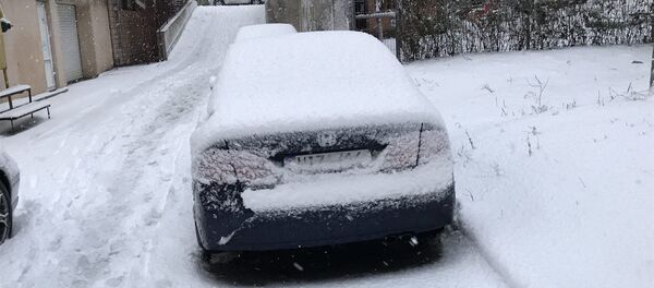 Снегопад в Кишиневе Снегопад в Кишиневе - Sputnik Молдова