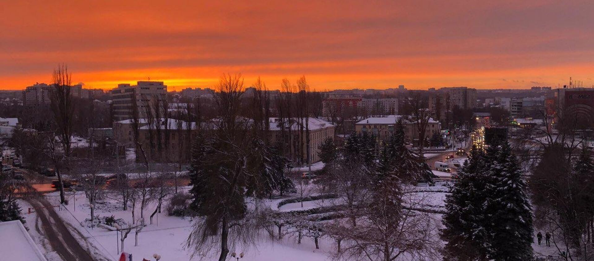 Зимний закат в Кишиневе - Sputnik Молдова, 1920, 19.01.2018