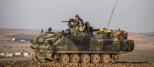 Turkish army tank stands in Esme village in Aleppo province, Syria. (File) - Sputnik Молдова
