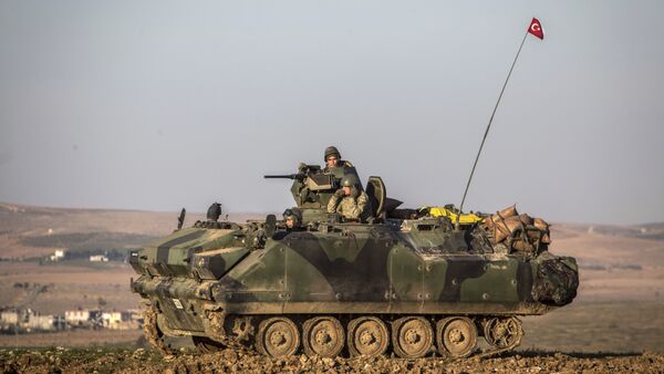 Turkish army tank stands in Esme village in Aleppo province, Syria. (File) - Sputnik Moldova-România