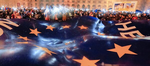 Protest la București - Sputnik Молдова