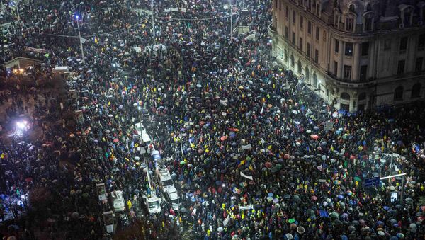 Protest la București - Sputnik Moldova-România