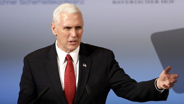 United States Vice President Mike Pence speaks during the Munich Security Conference in Munich, Germany - Sputnik Moldova-România