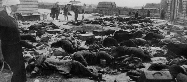 Советские граждане, расстрелянные фашистами в концлагере в Борисове перед отступлением. Советские граждане, расстрелянные фашистами в концлагере в Борисове перед отступлением. - Sputnik Moldova