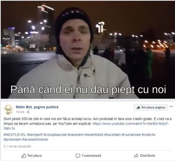 Postare Mălin Bot, pagină publică, captură ecran Postare Mălin Bot, pagină publică, captură ecran - Sputnik Moldova-România