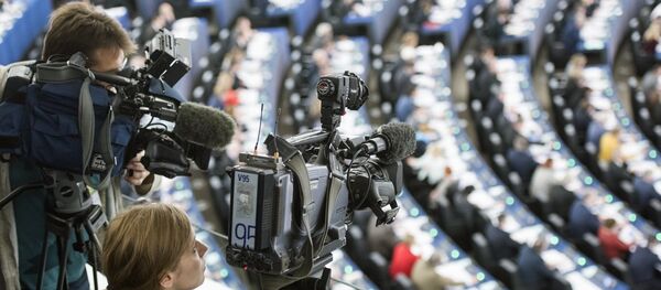 Journalists at work in the European Parliament in Strasbourg - Sputnik Moldova-România