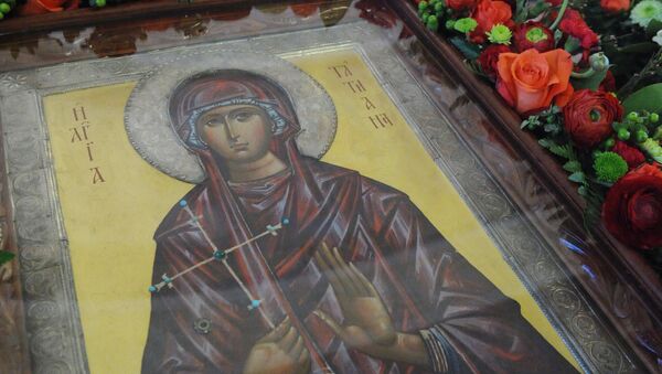 Икона святой мученицы Татианы в домовом храме Московского государственного университета - Sputnik Moldova