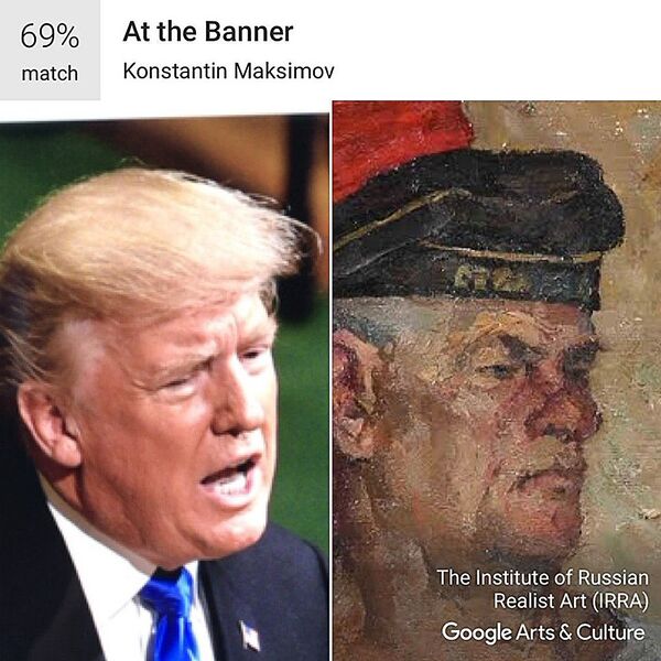 Дональд Трамп и матрос с картины Константина Мельникова Дональд Трамп и матрос с картины Константина Мельникова - Sputnik Молдова