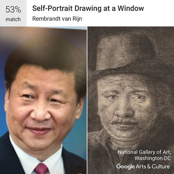 Председатель КНР Си Цзиньпин и автопортрет Рембрандта ван Рейна Председатель КНР Си Цзиньпин и автопортрет Рембрандта ван Рейна - Sputnik Молдова