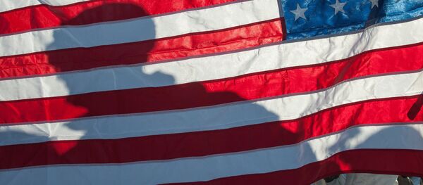 Флаг Соединённых Штатов Америки на демонстрации военной техники и вооружения НАТО в Латвии - Sputnik Moldova