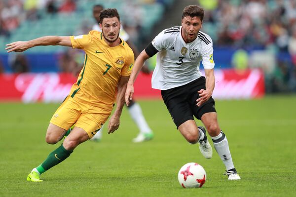 Главная репетиция перед мундиалем: встреча сборной Австралии и действующего чемпиона мира – сборной Германии – в рамках Кубка конфедераций 2017 года в России.  - Sputnik Молдова