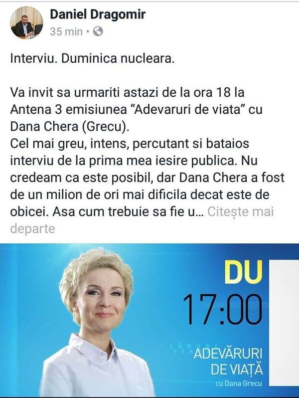 Postare Daniel Dragomir Postare Daniel Dragomir - Sputnik Moldova-România