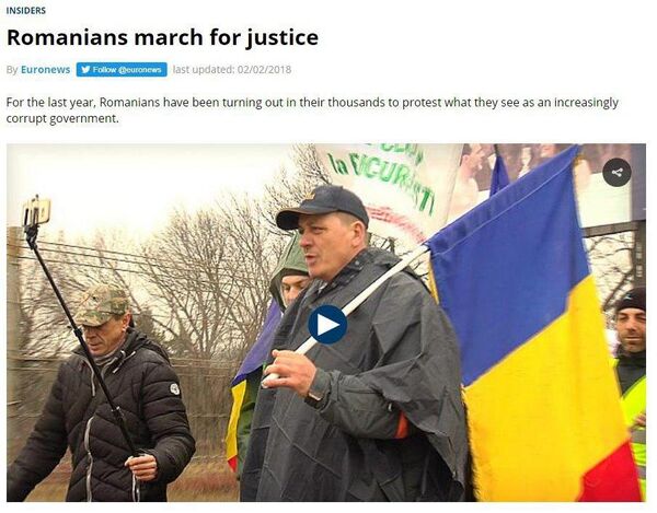 Romanians march for justice, captură ecran Romanians march for justice, captură ecran - Sputnik Moldova-România