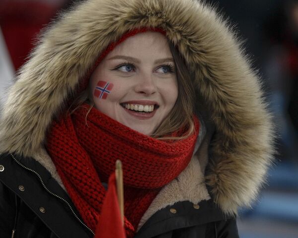 Болельщица из Норвегии на XXIII зимних Олимпийских играх в Пхенчхане - Sputnik Молдова