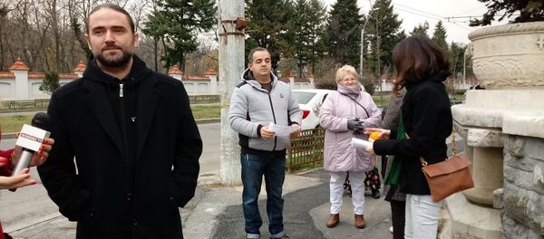 Protest în fața Palatului Cotroceni - Sputnik Moldova-România