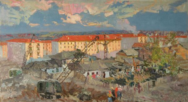 Картина Старый и новый Кишинев Картина Старый и новый Кишинев - Sputnik Молдова