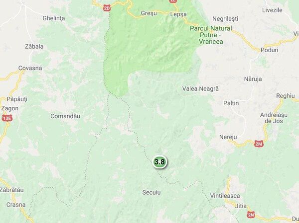 Cutremur în Vrancea, harta epicentrului Cutremur în Vrancea, harta epicentrului - Sputnik Moldova-România