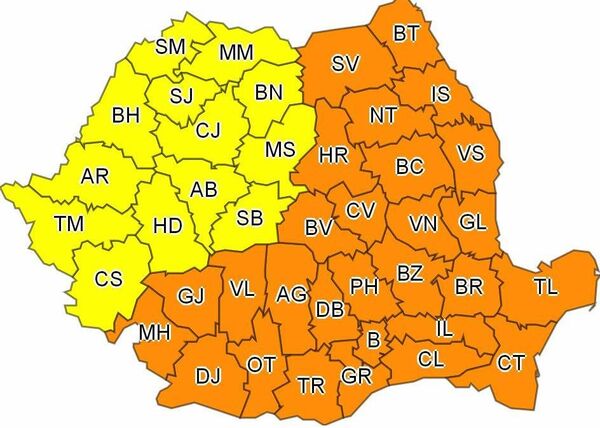 Harta meteo, ANM, România Harta meteo, ANM, România - Sputnik Moldova-România