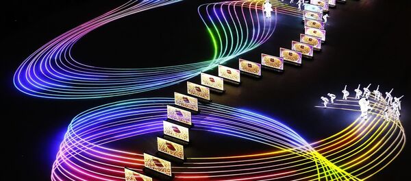 Участники церемонии закрытия XXIII зимних Олимпийских игр в Пхенчхане - Sputnik Молдова