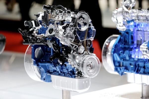 Двигатель Ford на автосалоне Geneva International Motor Show-2018 в Женеве, Швейцария - Sputnik Молдова