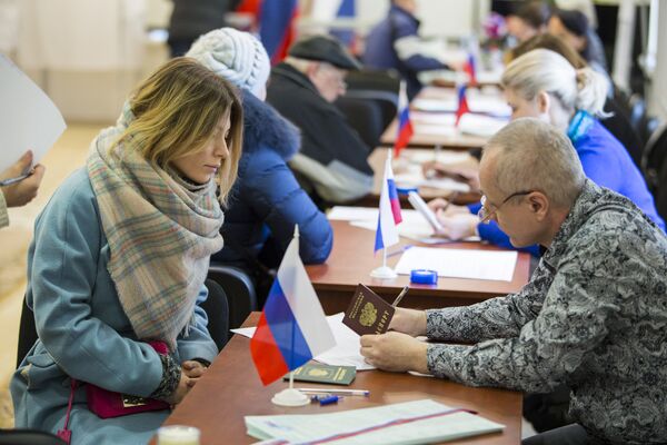 Голосование в Кишиневе на выборах президента России в Кишиневе - Sputnik Молдова