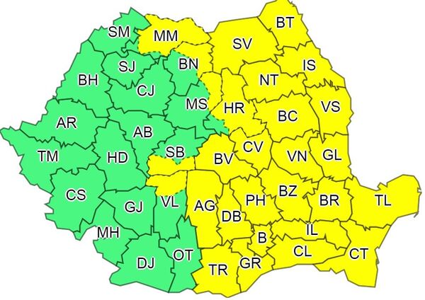 Avertizare meteo în România Avertizare meteo în România - Sputnik Moldova-România