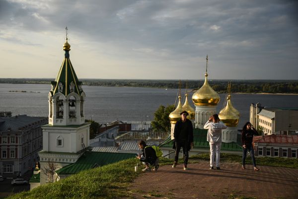 Вид на церковь Рождества Иоанна Предтечи на Торгу в Нижнем Новгороде Вид на церковь Рождества Иоанна Предтечи на Торгу в Нижнем Новгороде - Sputnik Молдова