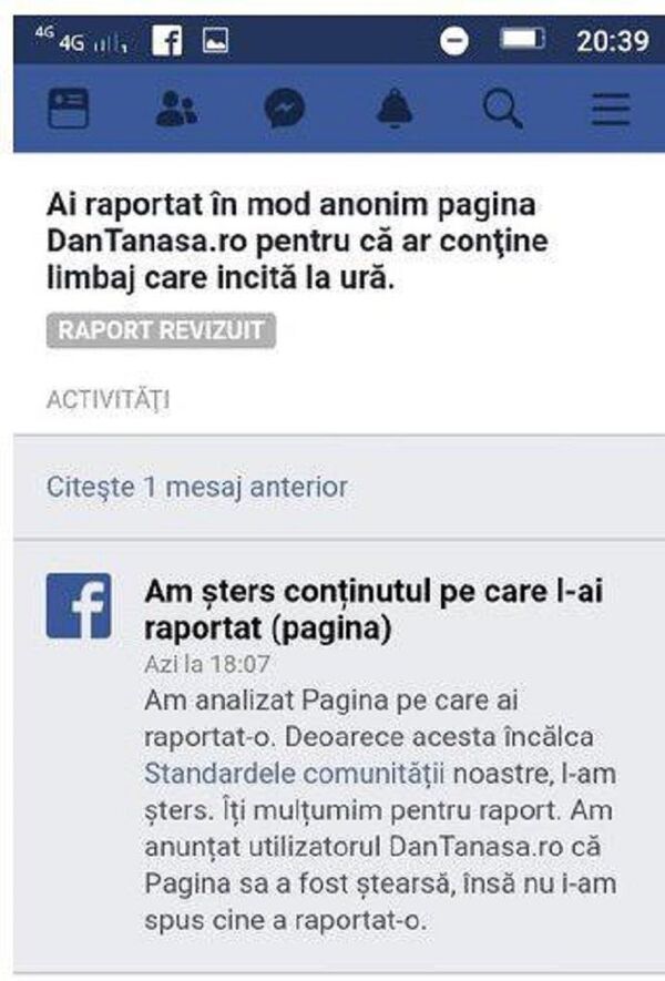 Blocaj Facebook - Sputnik Moldova-România