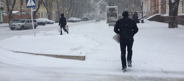 Снегопад в Тирасполе Снегопад в Тирасполе - Sputnik Молдова