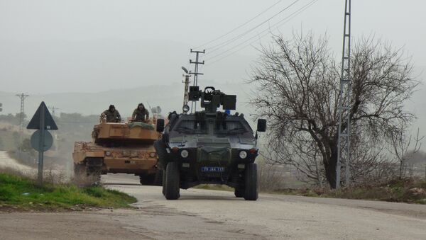 Des chars turcs à Afrine - Sputnik Moldova-România