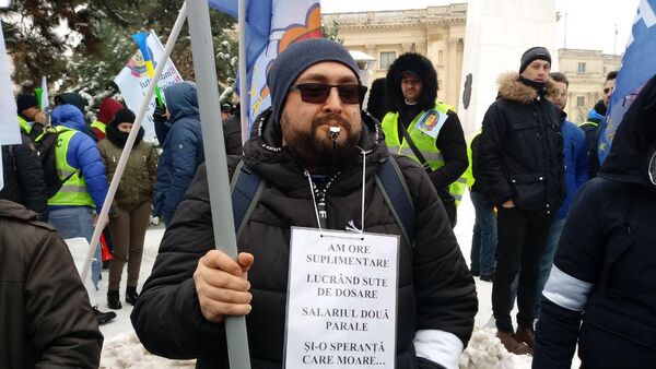Protest al polițiștilor - Sputnik Moldova-România