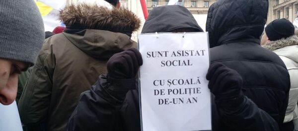 Protestatarul fără chip, București, 24 martie 2018 - Sputnik Moldova-România