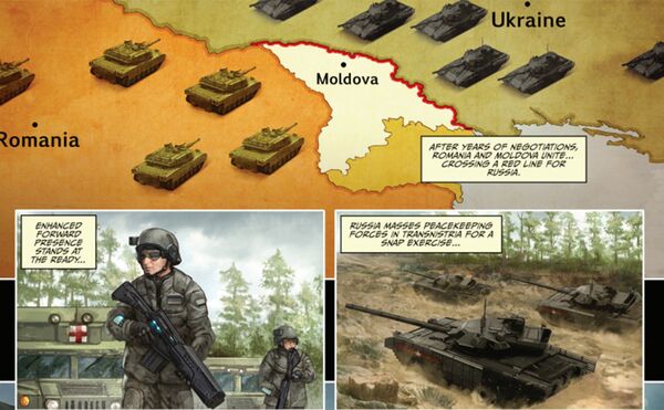 Карта Молдовы в комиксе для военных США Карта Молдовы в комиксе для военных США - Sputnik Moldova