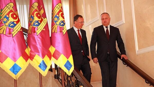 Президент Молдовы Игорь Додон и спецпредставитель действующего председателя ОБСЕ Франко Фраттини - Sputnik Moldova