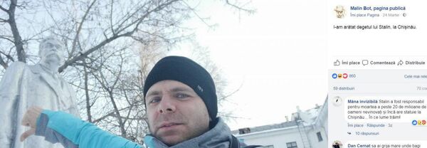 Postare Mălin Bot - Sputnik Moldova-România